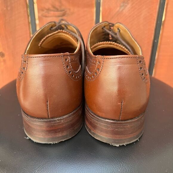 Vintage polo Ralph Lauren made in England wing tip leather Men’s shoes size 8.5D - Picture 3 of 10